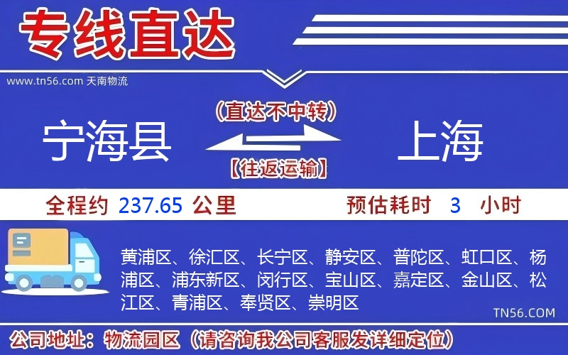 寧?？h到上海物流公司