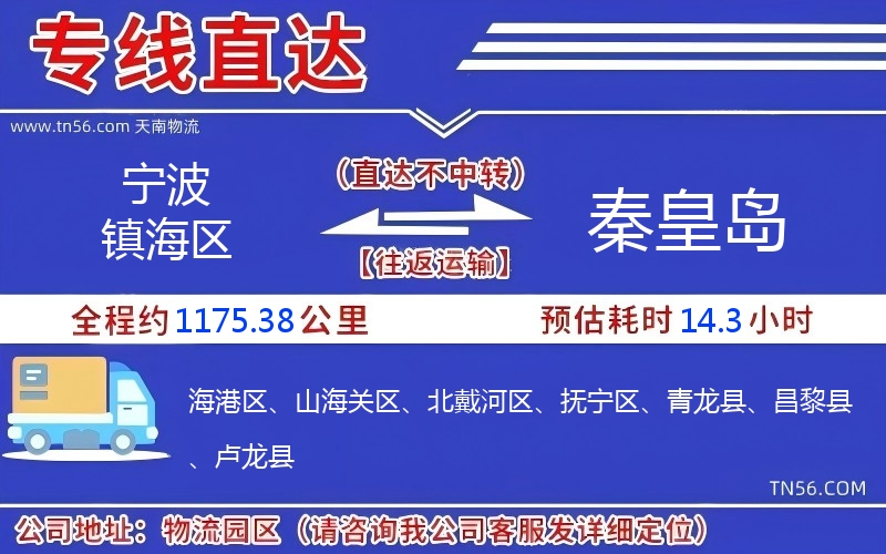 寧波鎮(zhèn)海區(qū)到秦皇島物流公司