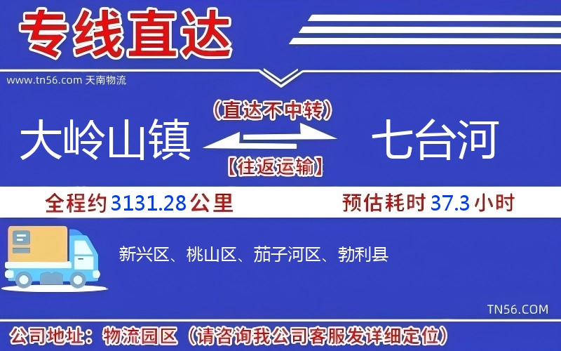 大嶺山鎮(zhèn)到七臺河物流公司