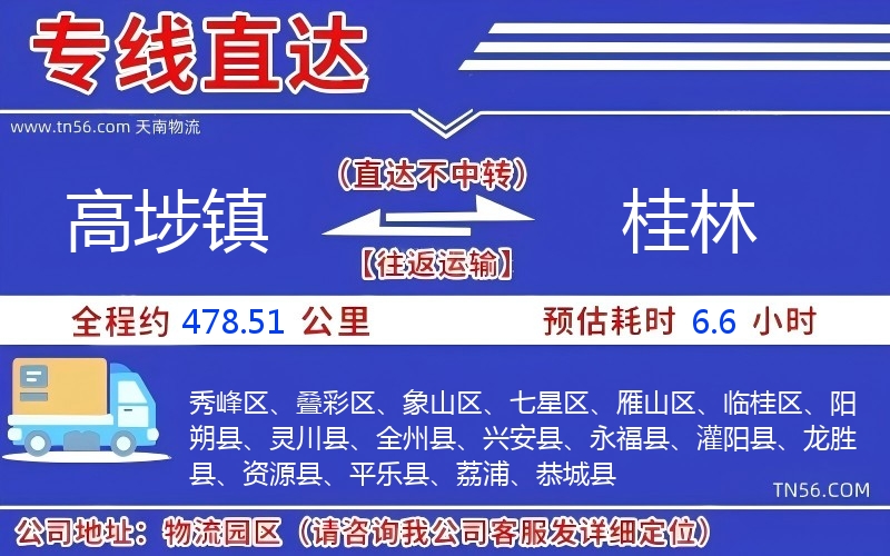 高埗鎮(zhèn)到桂林物流公司