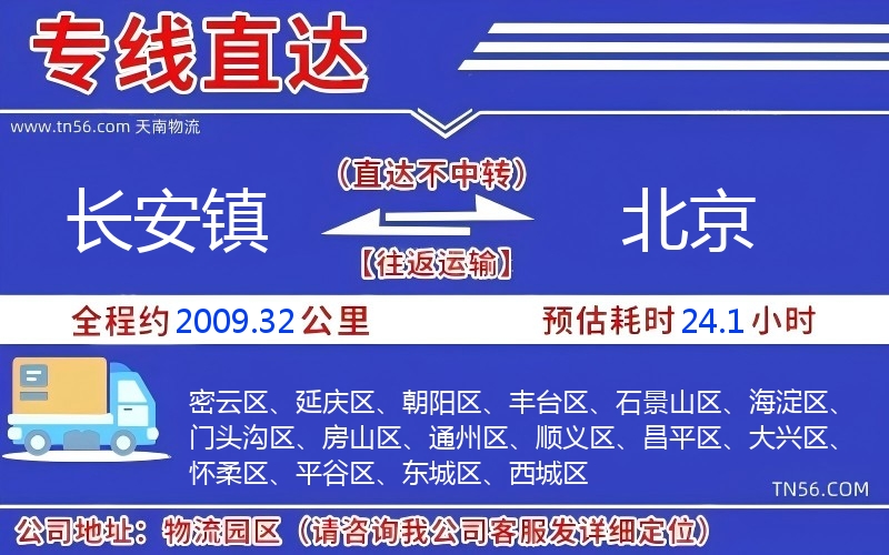 長安鎮(zhèn)到北京物流公司