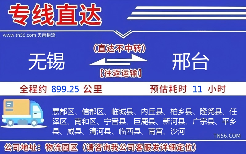 無錫到邢臺(tái)物流公司 無錫到邢臺(tái)物流公司