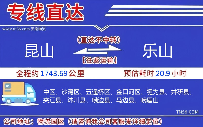 昆山到樂(lè)山物流公司